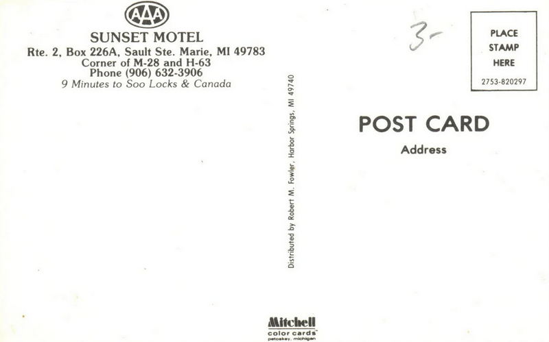 Sunset Motel - Old Postcard (newer photo)
